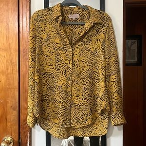 Philosophy republic clothing cheetah print shirt